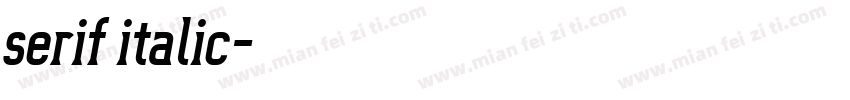 serif italic字体转换